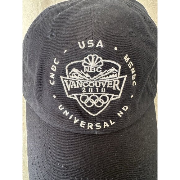 🌵4/$25‎ Vancouver 2010 Olympic Hat K Products USA Cap OSFA Navy Blue Adjusts - Picture 2 of 5